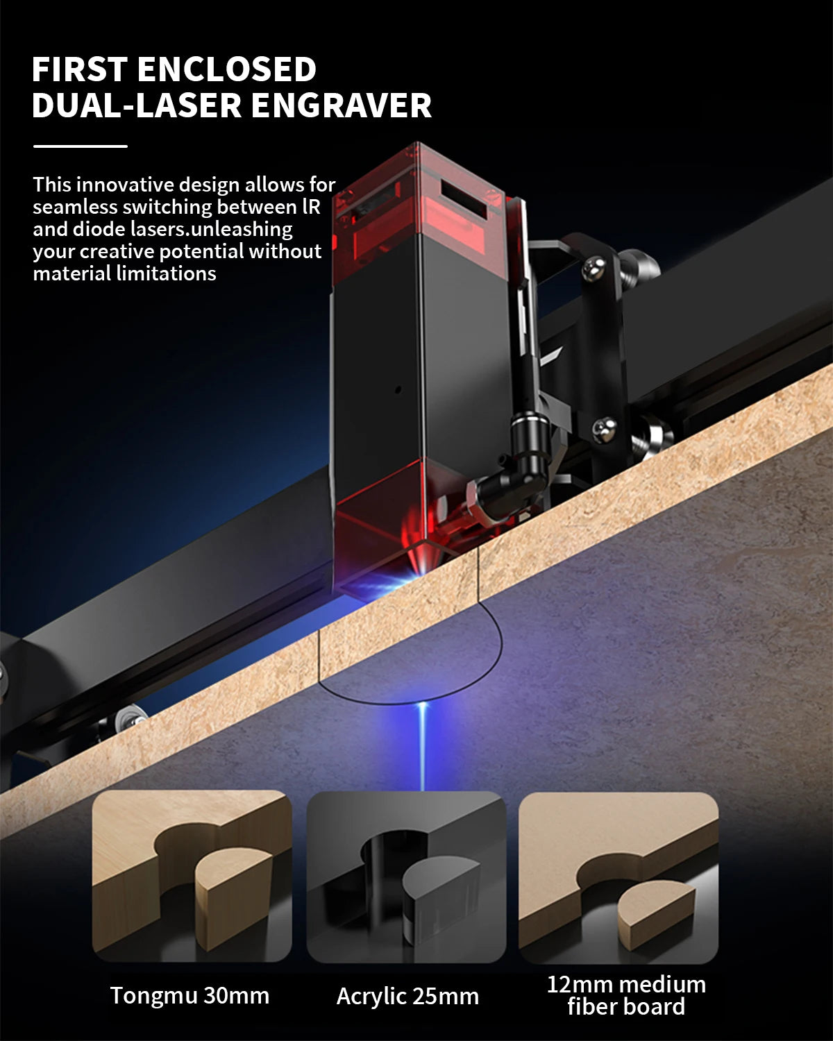 ACMER 6.5W Laser Engraver Wood Engraving Machine DIY Pre-assembled For Beginner Logo DIY CNC Laser Cutter