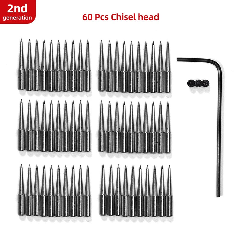 WUTA 2nd Generation Sharp Head Replaceable Pricking Iron Removable Round Hole Punch Leather Craft Chisel DIY Leather Tools
