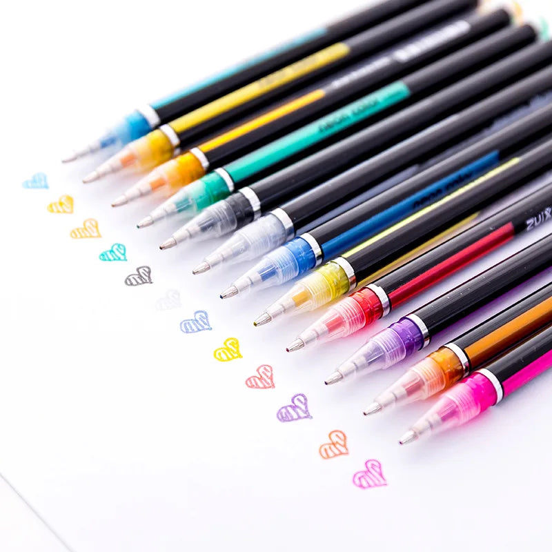 48 Colors Sketch Pen Marker Painting Drawing Stationery Color Brush Pen Kawaii Art Markers Stationery Crafts Brush Pens Set Gift