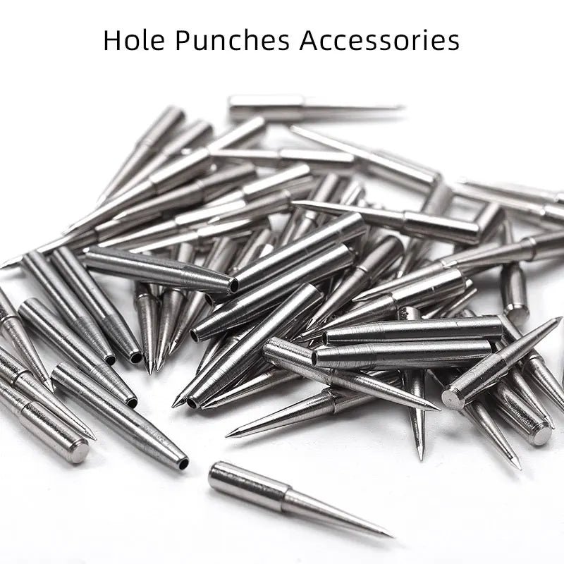 WUTA 2nd Generation Sharp Head Replaceable Pricking Iron Removable Round Hole Punch Leather Craft Chisel DIY Leather Tools