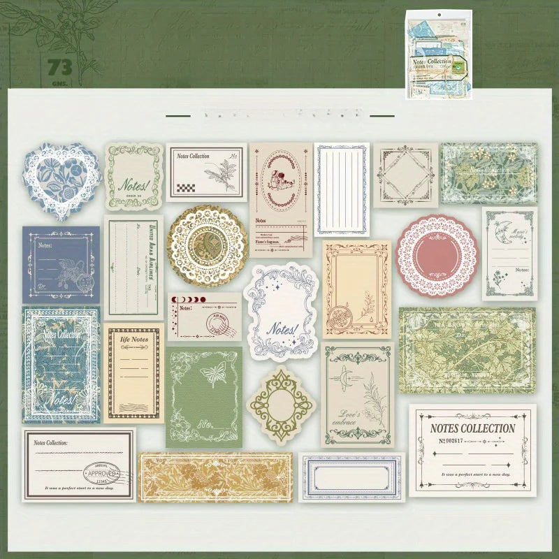 800pcs 4 Vintage Ephemera Pack for Junk Journaling & Scrapbooking (Light Retro DIY Kit)