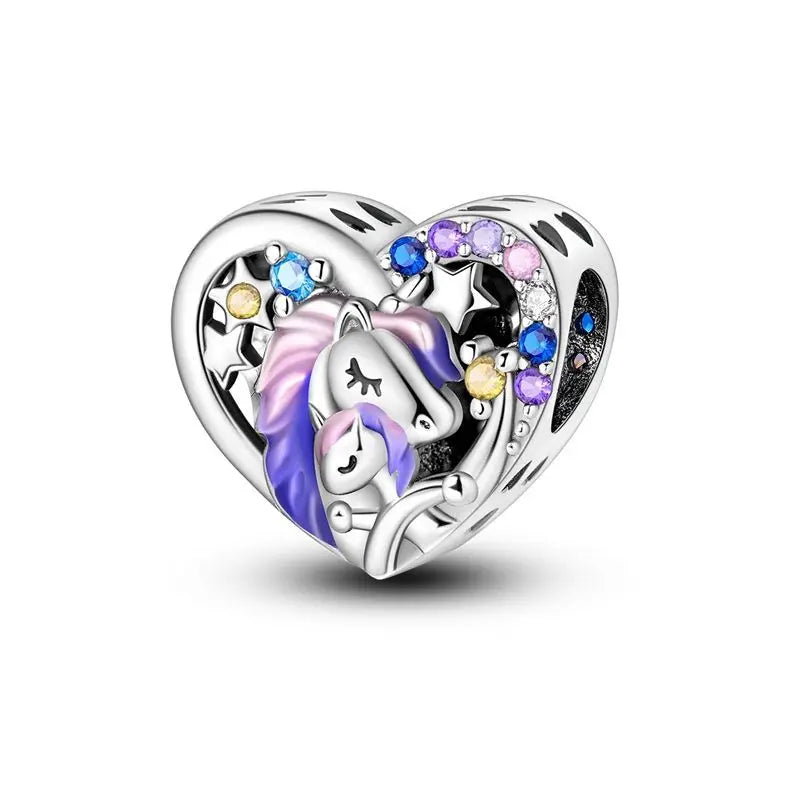 925 Sterling Silver Bracelet Charms Fit Bangle DIY Accessory