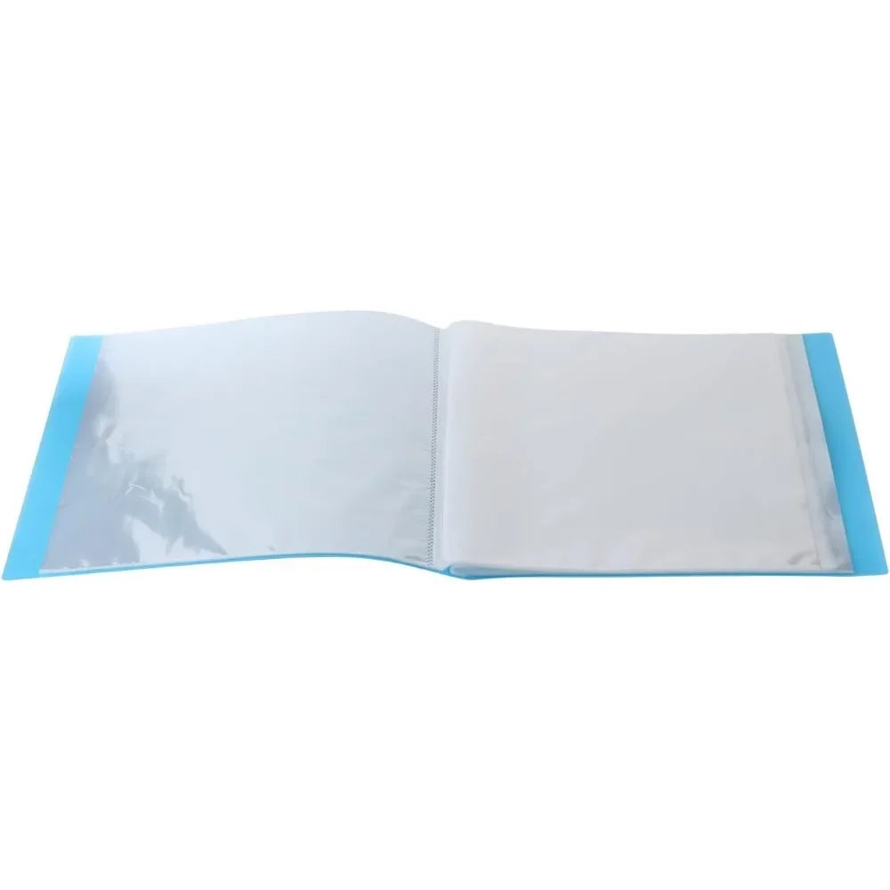 Art Portfolio Folder with Handle and Clear Sleeves 60 Pockets Display 120 Pages Plastic Painting Presentation Storage