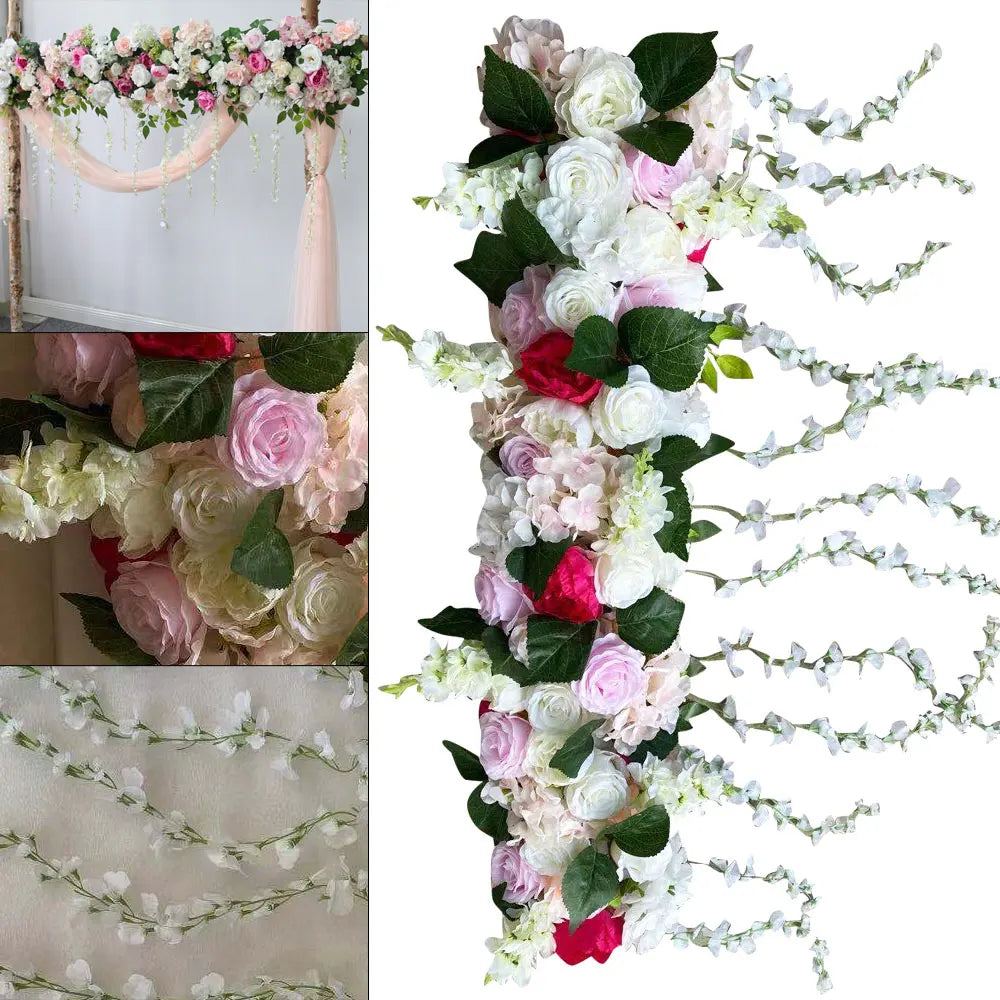 Artificial Silk 3D Flowers, Includes Rose, Peony, Green Ball, Bean Vine