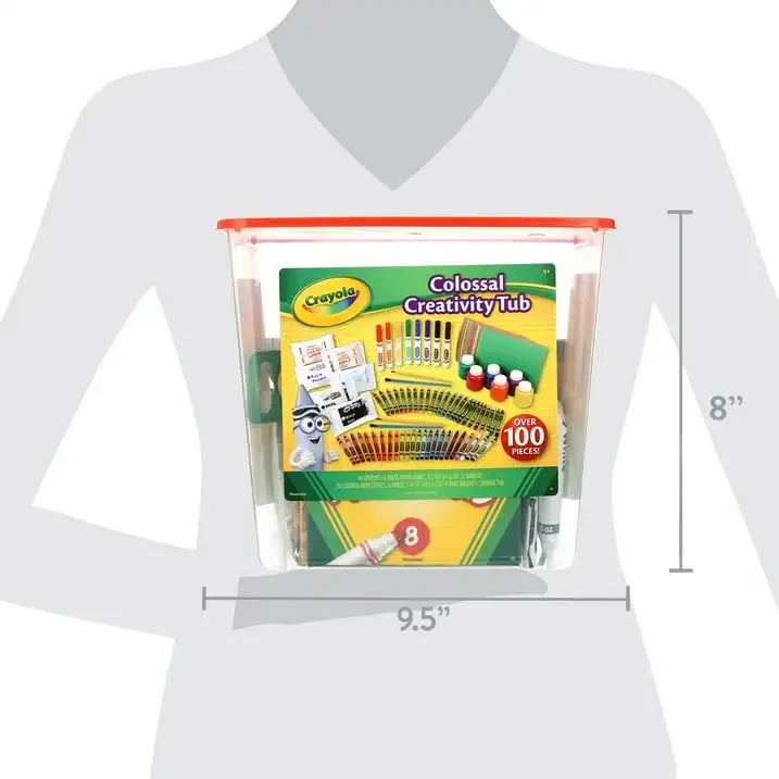 (2 pack) Crayola Creativity Tub, Art Set, 102 Pcs, Arts & Craft Supplies, Creative Toys, Gift for Kids,