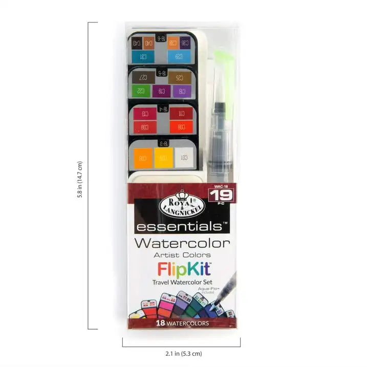 Royal & Langnickel Essentials™ 19pc Watercolor Flip Kit