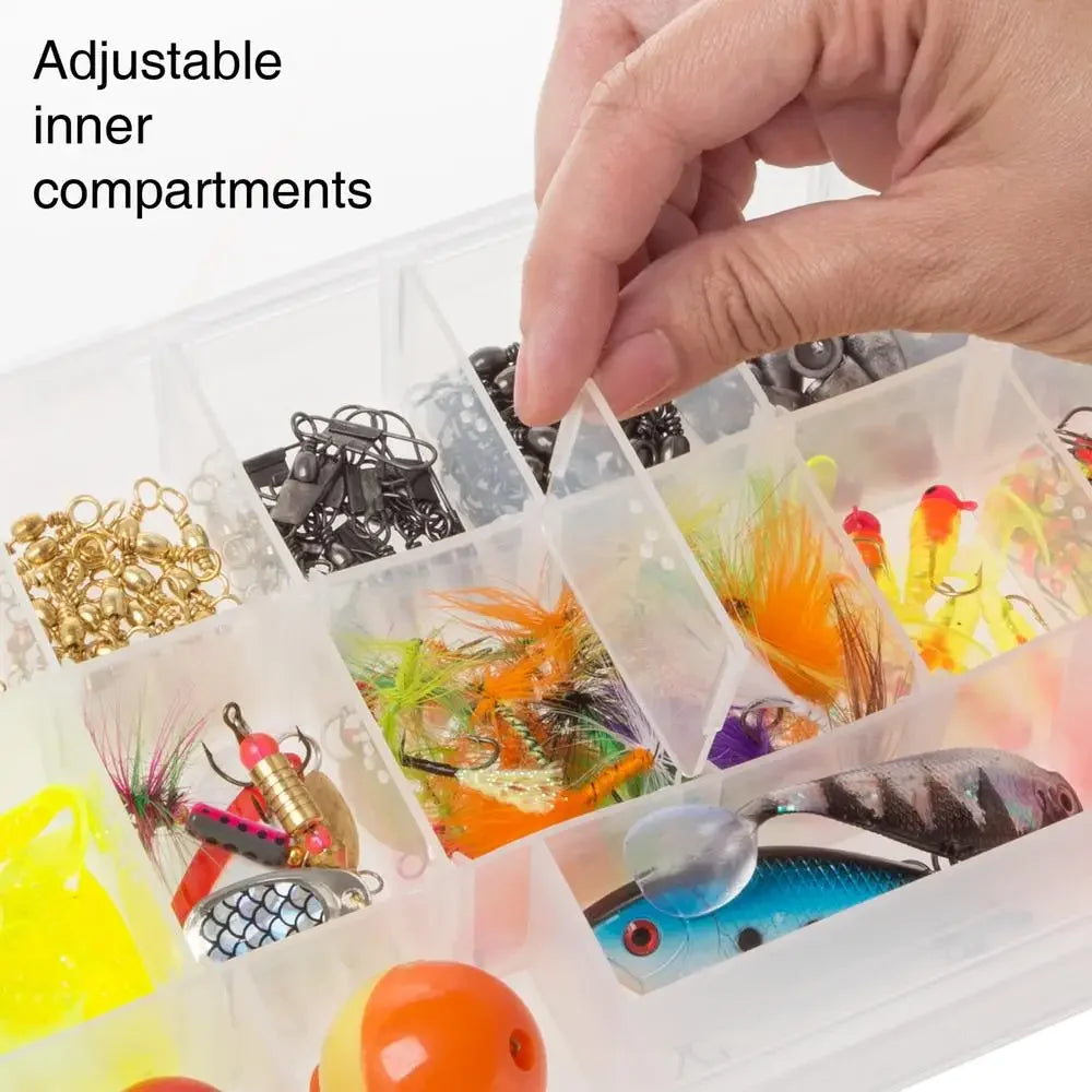 4-Drawer Tackle Box Organizer Fishing Crafts Supplies Storage Portable Gray Multipurpose Durable Polypropylene Accessories