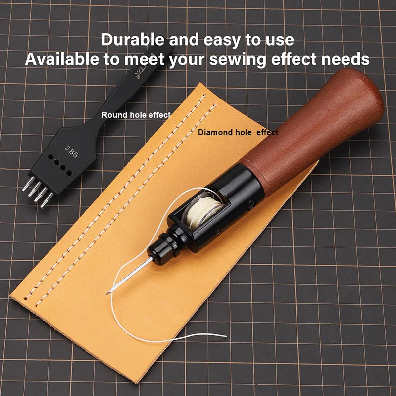 WUTA Leather Sewing Awl Thread Kit Hand Speedy Stitcher DIY Craft Working Tools Set Shoemaker Canvas Repair