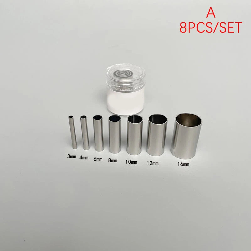 7/8 Pcs Hollow Round Cutter Pottery Tools Polymer Clay Tools Clay Extruder with Organizing Box Carving Modeling Tool