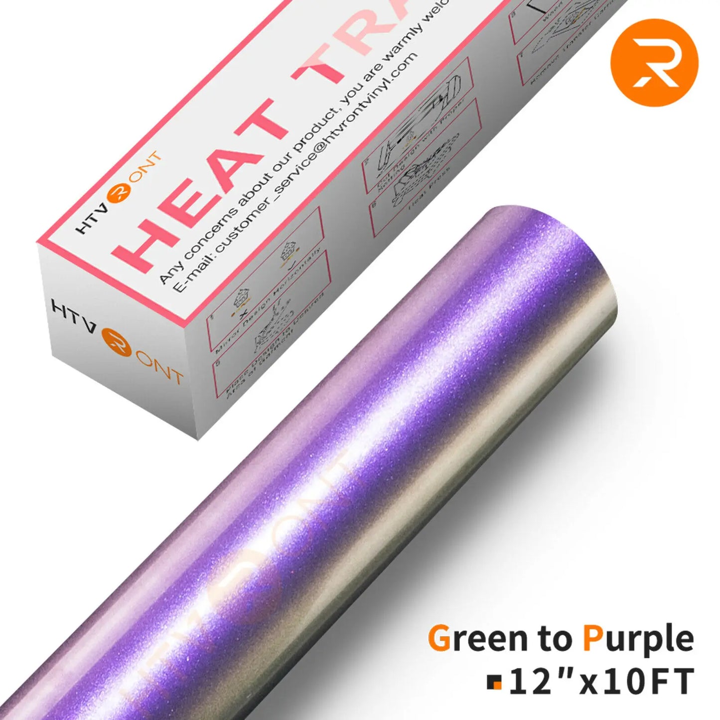 HTVRONT 30x300cm Chameleon Gradient Color Heat Transfer Vinyl Roll Permanent HTV Vinals for Cricut T-shirt Printing