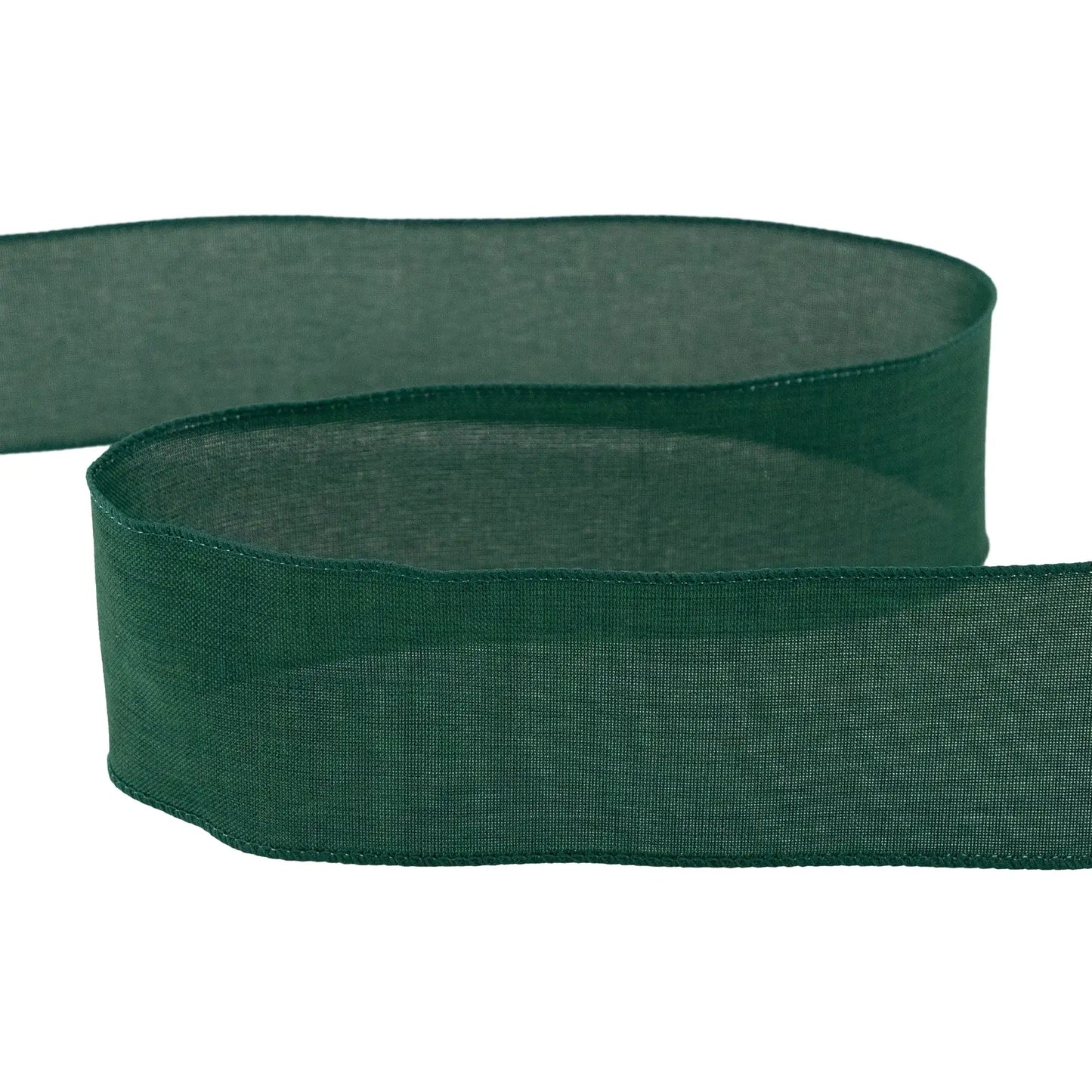 Solid Green Wired Edge Craft Christmas Ribbon 2.5 X 10 Yards - 2.5