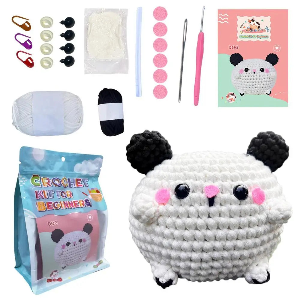 Crochet Kit For Beginners Beginners Crochet Kit With Yarn Knitting Kit Small Craft Keychain Pendant Puppy Doll Knitting Set For