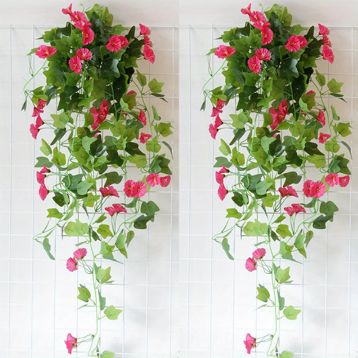 2 件 Artificial Hanging Flowers Morning Glories