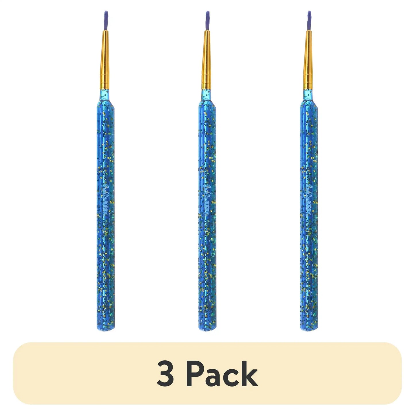 (3 pack) Hello Hobby Assorted Shape Synthetic Bristle Art Brushes (6 Pack),