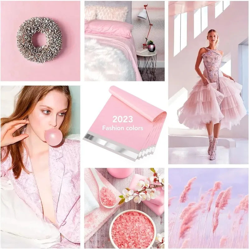 10X13 100 Pack, Strong Adhesive Shipping Envelopes for Clothing, for Small Businesses, Waterproof Mailers Poly Bags Pink