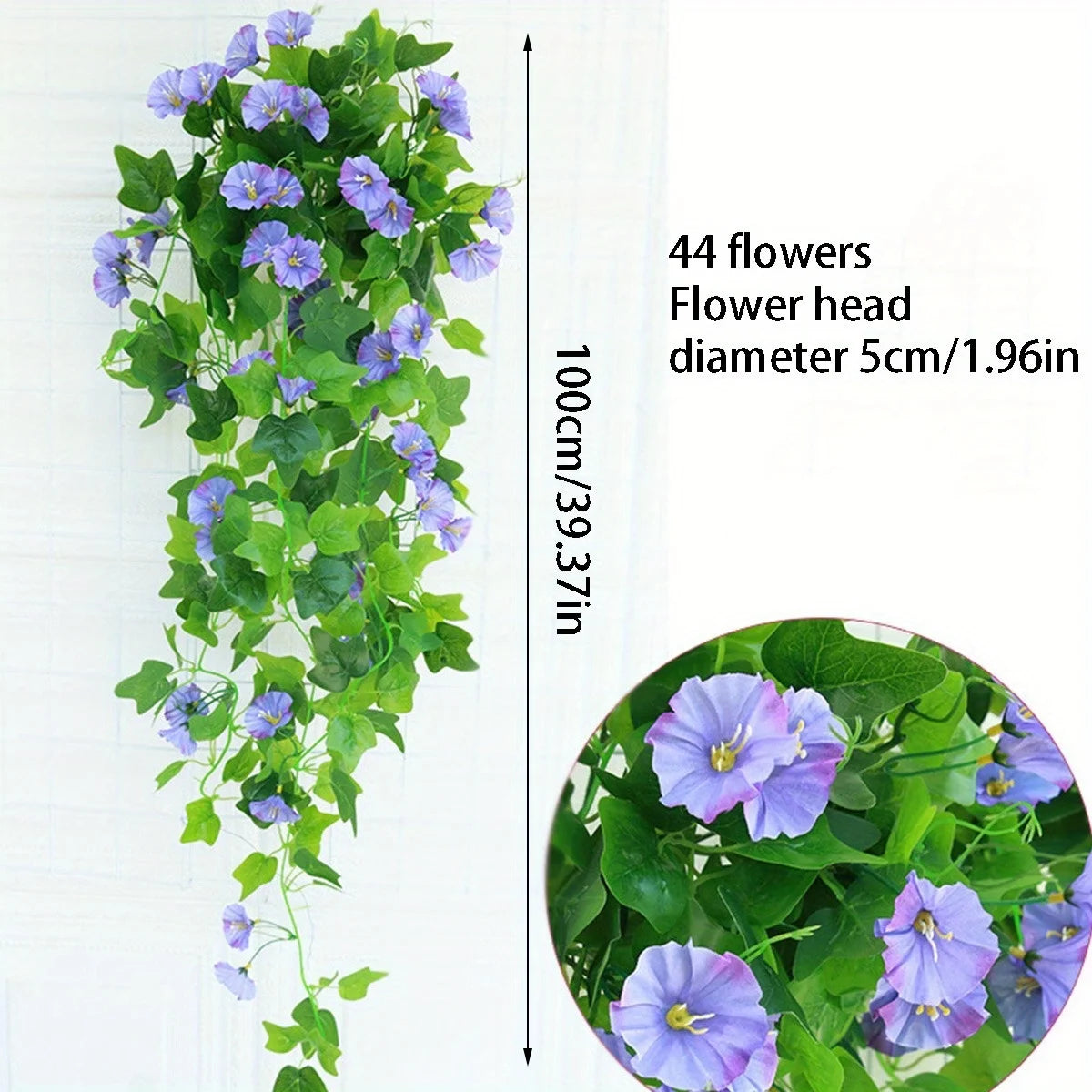 2 件 Artificial Hanging Flowers Morning Glories