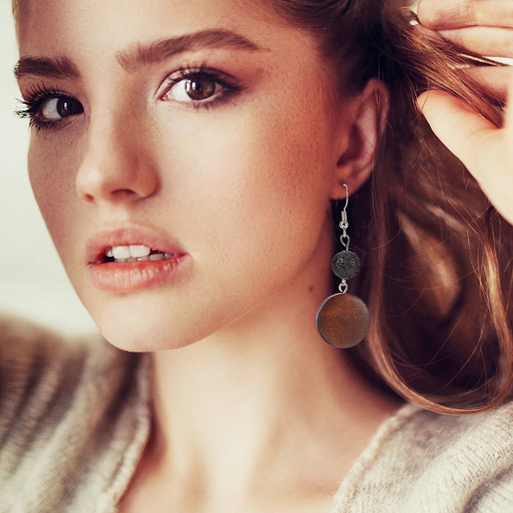 100pcs Flat Round Wooden Beads 20x5mm Natural Pear Wood Beads Wooden Coin Beads Dyed Circle