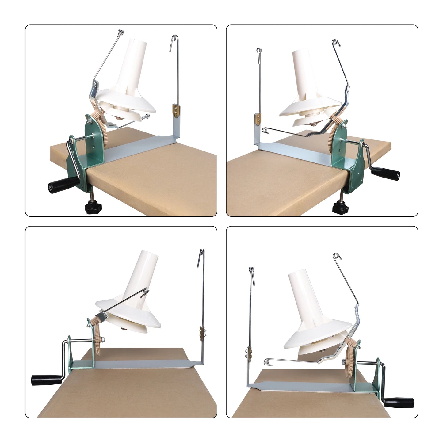 Yarn Ball Winder Hand Operated Metal Yarn Fiber Wool Ball Winder 500g Capacity Bench