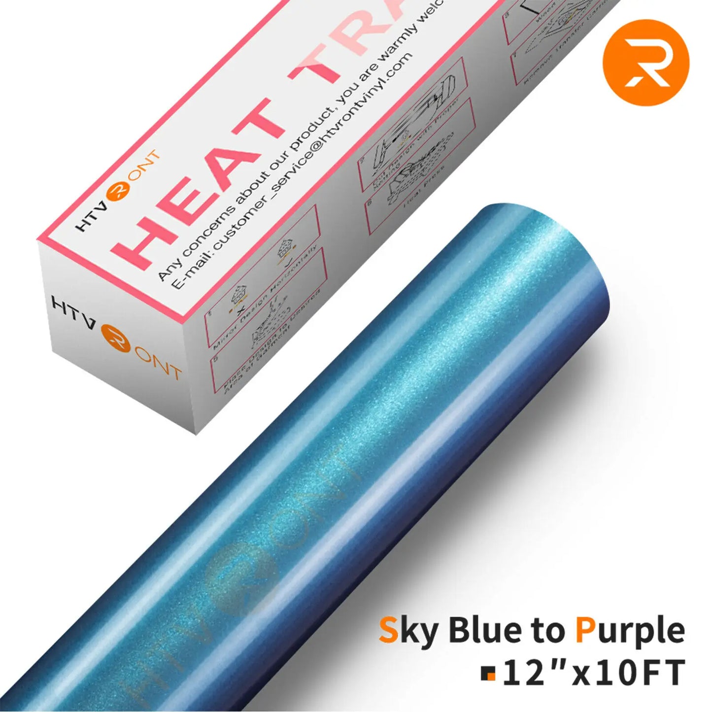 HTVRONT 30x300cm Chameleon Gradient Color Heat Transfer Vinyl Roll Permanent HTV Vinals for Cricut T-shirt Printing
