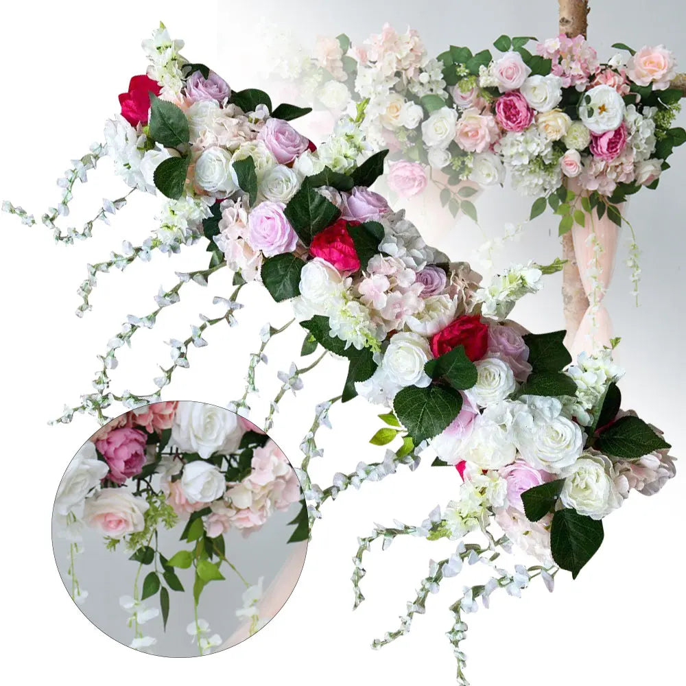 Artificial Silk 3D Flowers, Includes Rose, Peony, Green Ball, Bean Vine