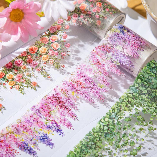 ,Flower, Branch, Leaf, Vine Theme Tape, Scrapbook, Photo Frame, Diary, Decorative Sticker Tape 200cm/roll,