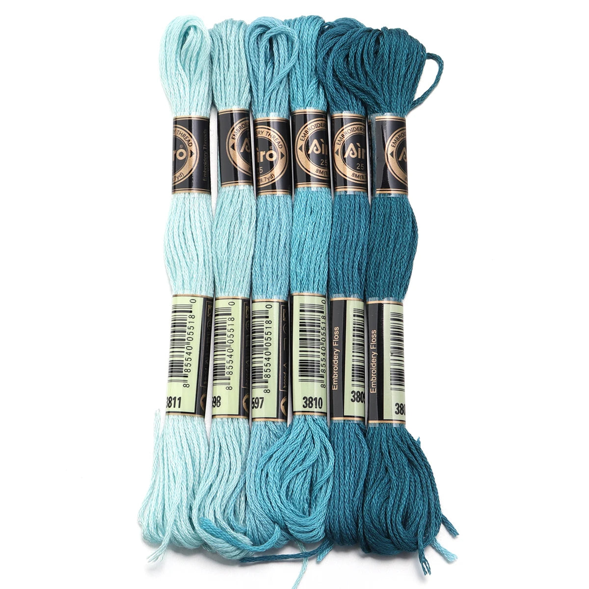 6Pcs/Lot 8m Polyester Cross Stitch Thread Colorful Embroidery Thread String Strap For DIY Sewing Crafts Clothing Accessorie 2030