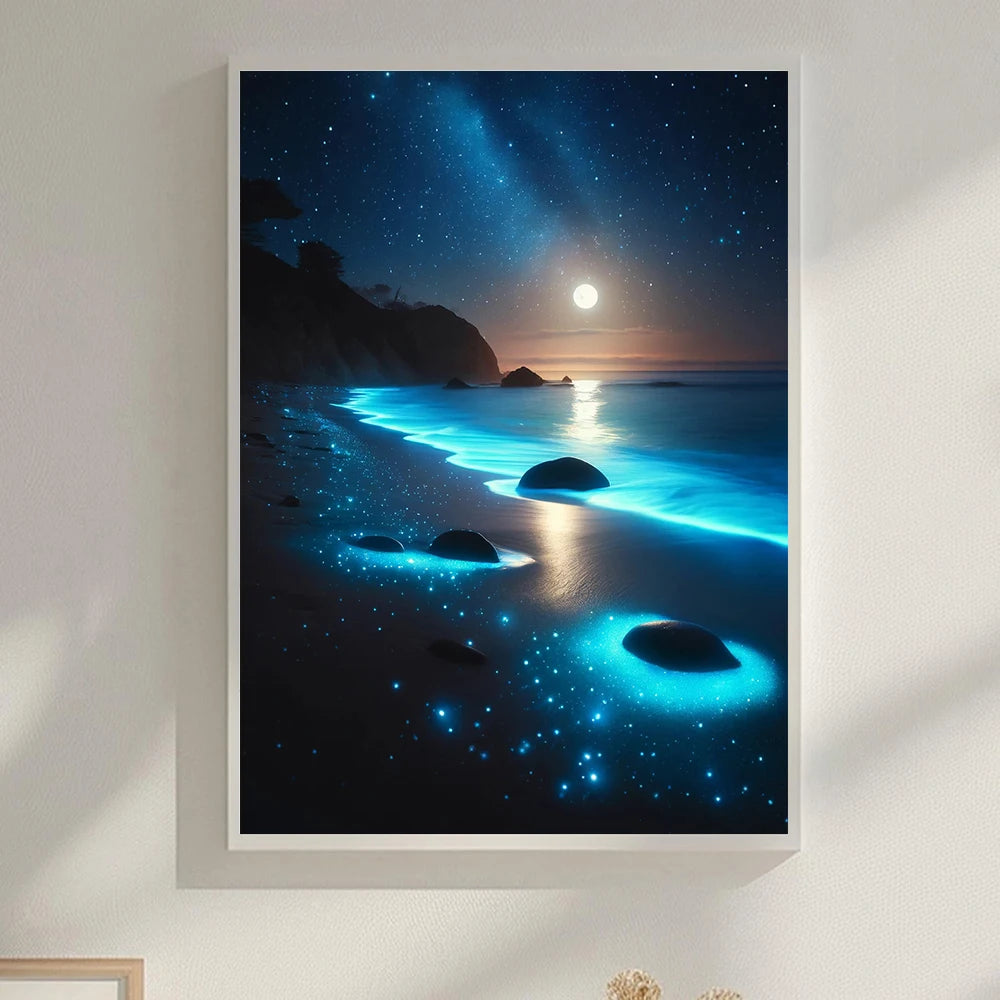 6 Kinds Of Patterns Scenery Diamond Painting Art Kits 5D Full Round Drill DIY Diamond Painting Perfect Home Wall Decor and Gift