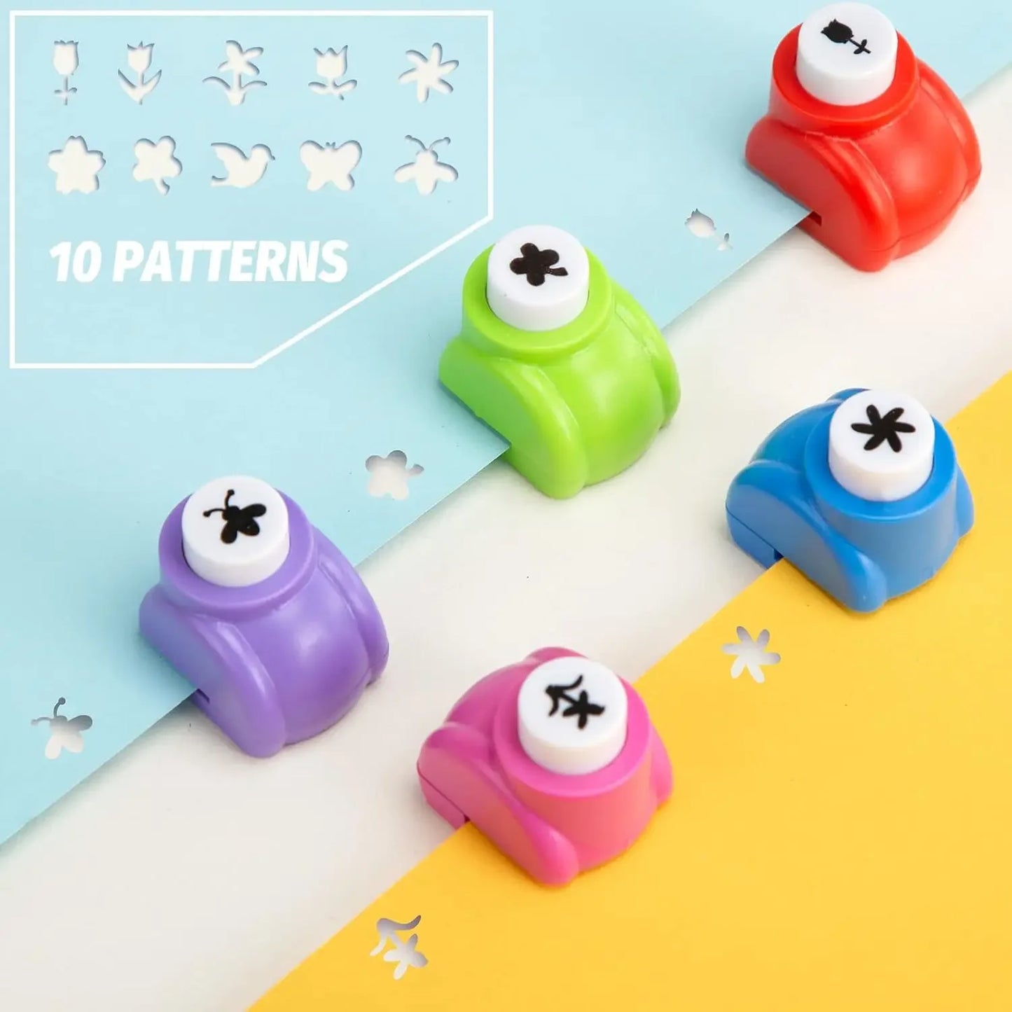 Craft Hole Punching , a 10-shape Shape Kit punching machine suitable for school crafts, fun projects