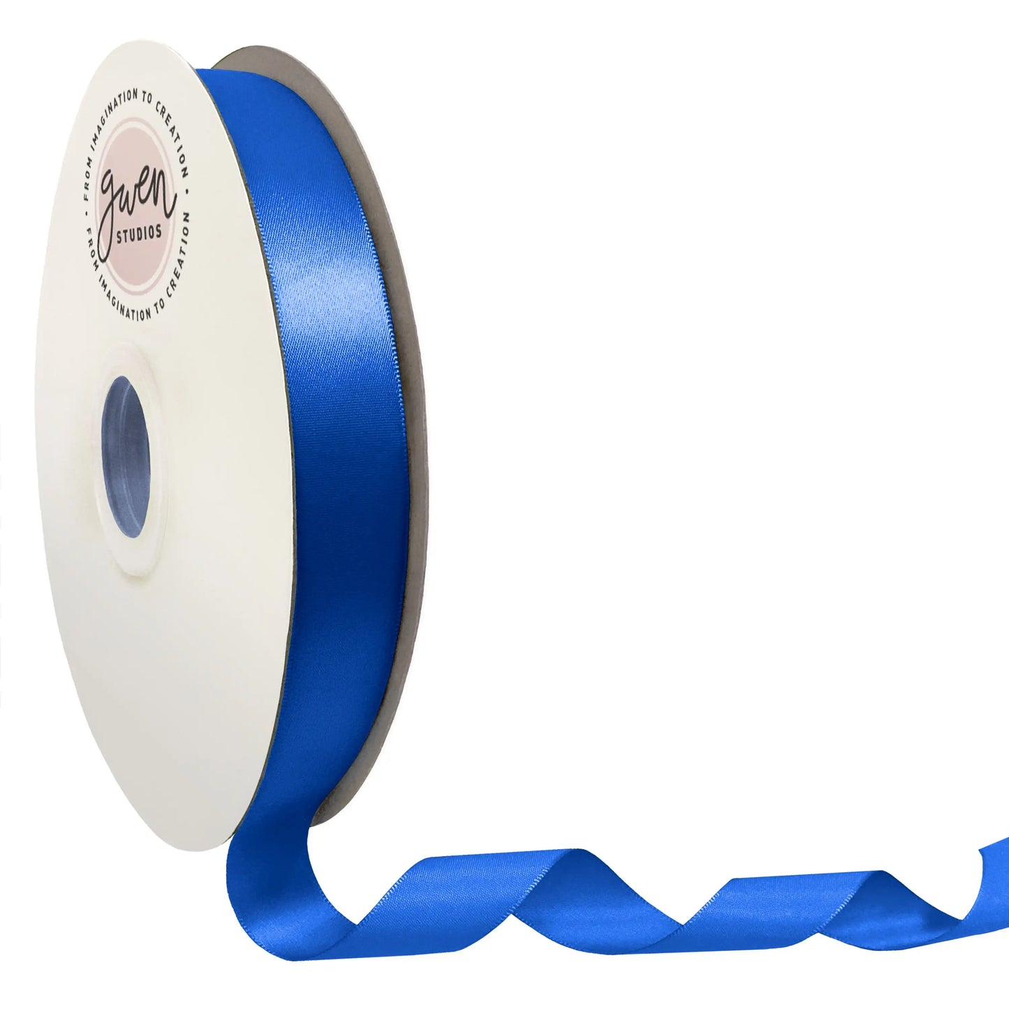 Royal Blue Single Faced Satin Ribbon, 7/8 X 100 Yards by Gwen Studios