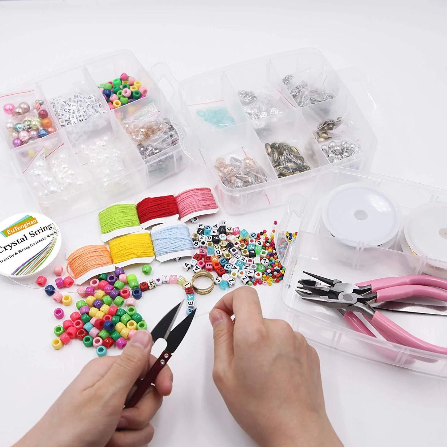 1171pcs Ultimate DIY Jewelry Making Kit - Beads, Jewelry Charms, Findings, Spacer Beads, Wire, Cord, Pliers,
