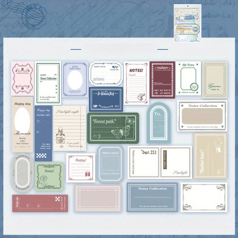 800pcs 4 Vintage Ephemera Pack for Junk Journaling & Scrapbooking (Light Retro DIY Kit)