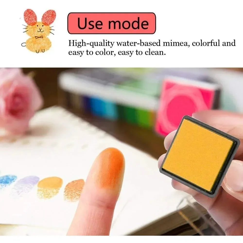 20 color ink stamp pad, washable craft stamp pad color rubber stamp