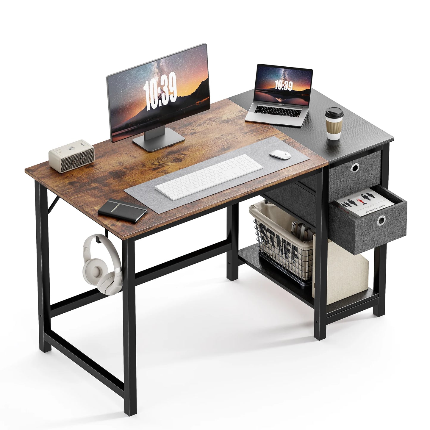 JHK Computer Desk With Drawers