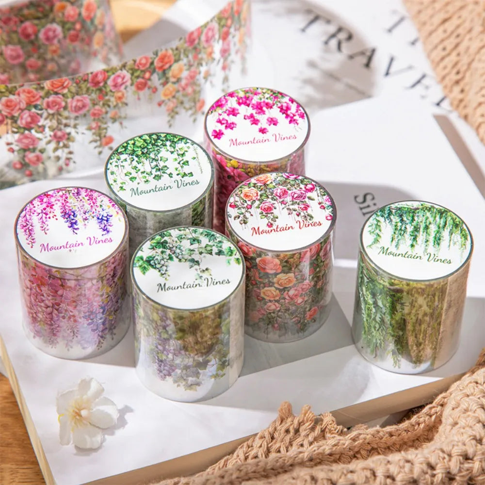 ,Flower, Branch, Leaf, Vine Theme Tape, Scrapbook, Photo Frame, Diary, Decorative Sticker Tape 200cm/roll,