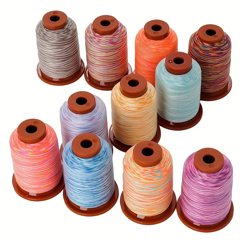 Rainbow Variegated Polyester Sewing Machine Thread Multi-Purpose 5000Y , Sewing and Embroidery 24