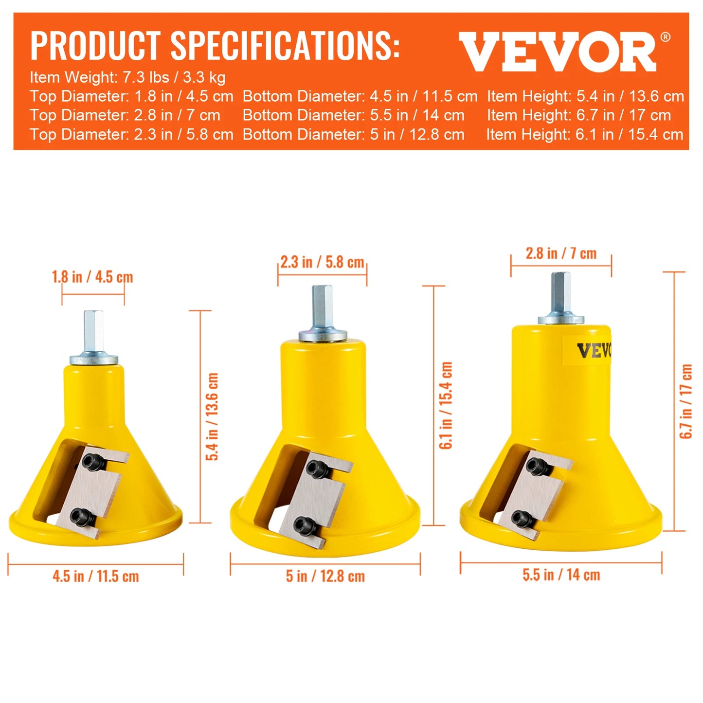 VEVOR 4/6/8Pcs Tenon Cutter Log Furniture Kit 1/1.5/2in Straight/Curved Blades Commercial Woodworking Tool for Corded Drill