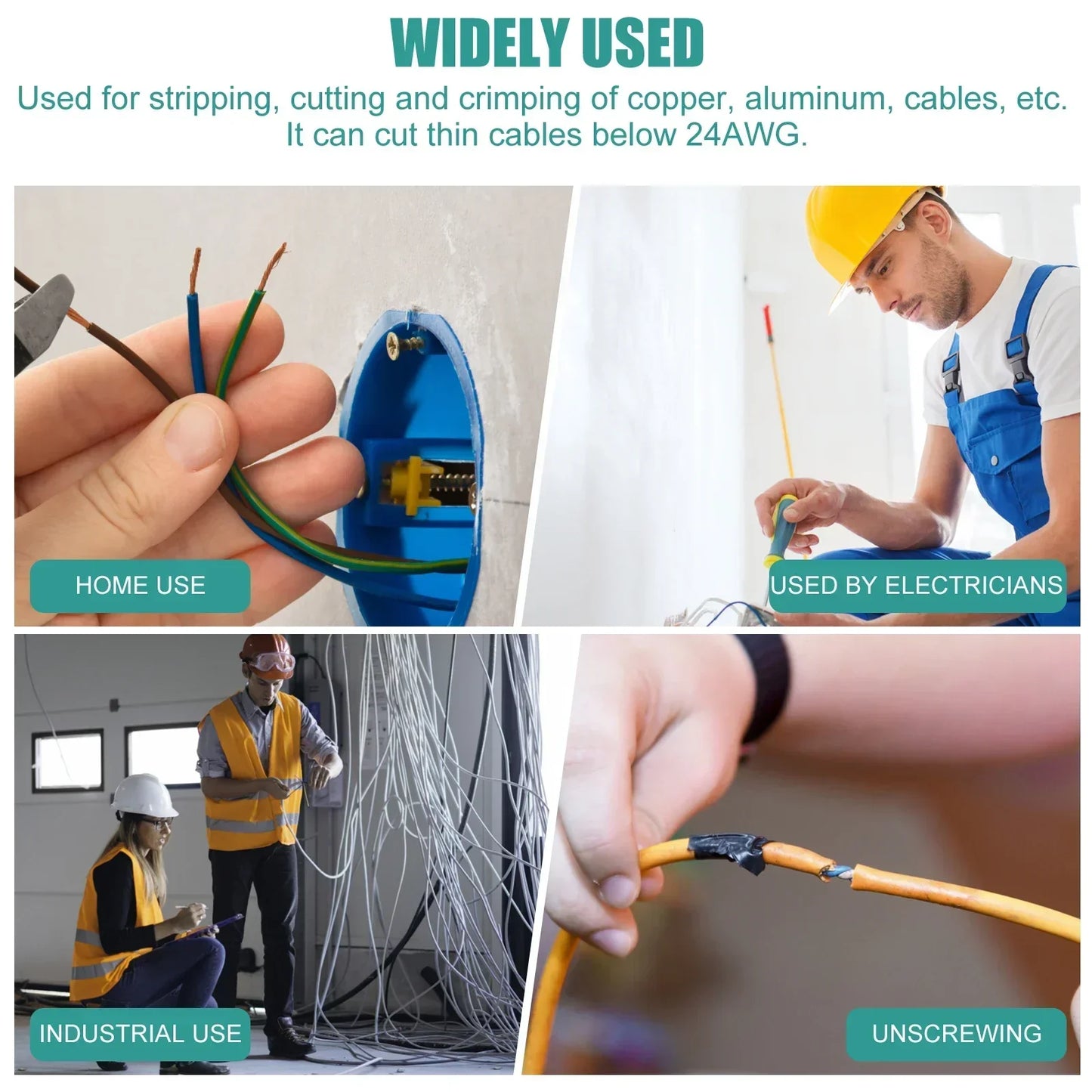 10 IN 1 Wire Stripper HCS Multifunctional Pliers Wire Crimper Cutting Deburring Tool for Electrician Industry Household