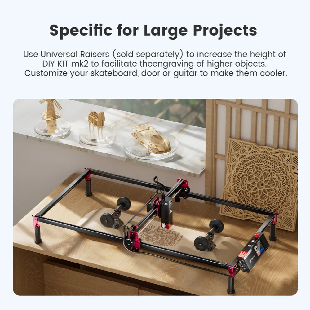 AlgoOS Control Smart High-Power Algo Laser DIY KIT MK2 10W Touch Screen 40*43cm/40x80cm Woodworking Laser Engraver Cutter Tools