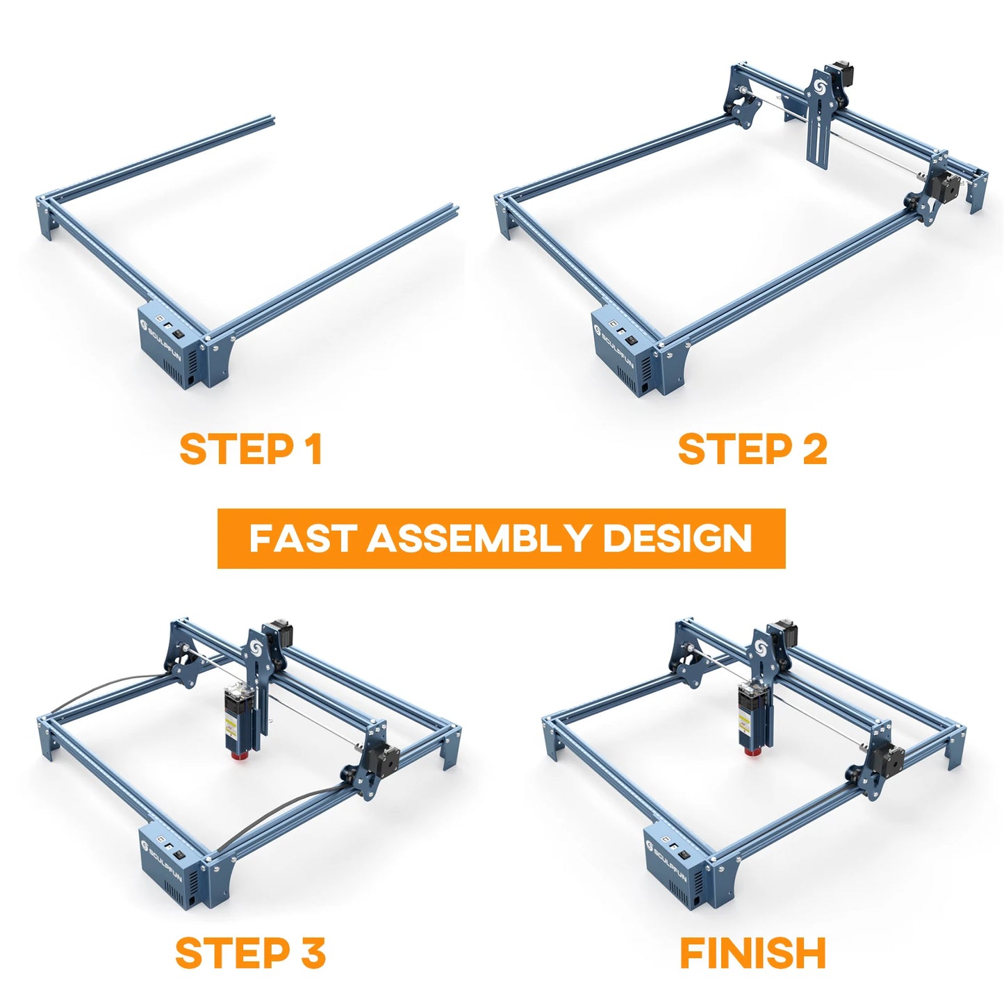 S9 Laser Engraving Machine Ultra-thin Laser Beam Shaping Technology High-precision Wood Acrylic Laser Engraver Cutting