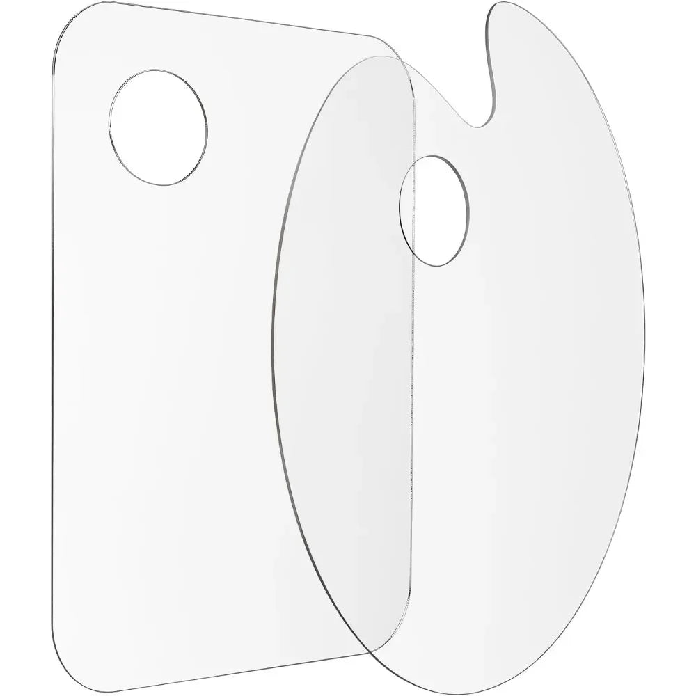 11.8 x 7.9 inch acrylic palette with thumb hole clear paint tray for easy clean non-stick artist tray oil watercolor process