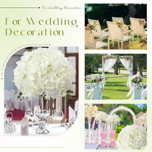 100 Pieces Silk Hydrangea Artificial Flowers