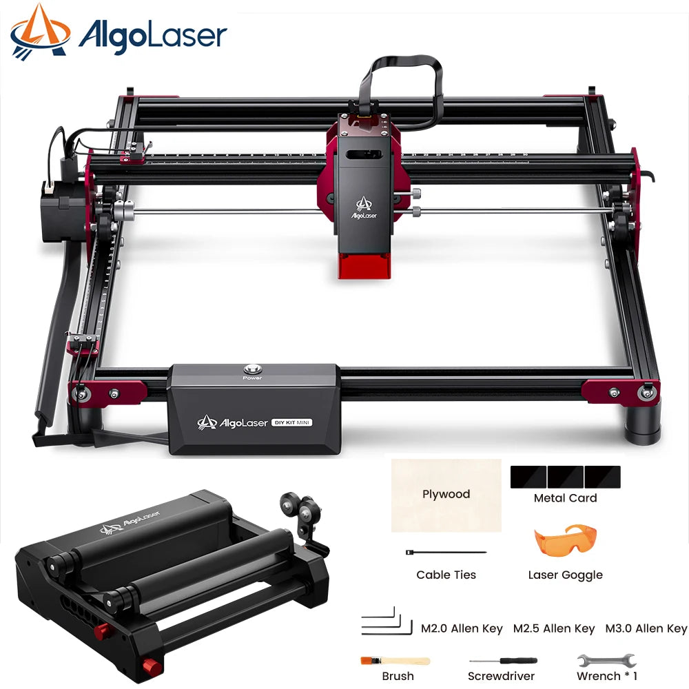 Algolaser DIY Mini 5W Laser Engraver Cutter 315*300MM Portable Logo Printer Woodworking Tools CNC Machine Offline Control Marker