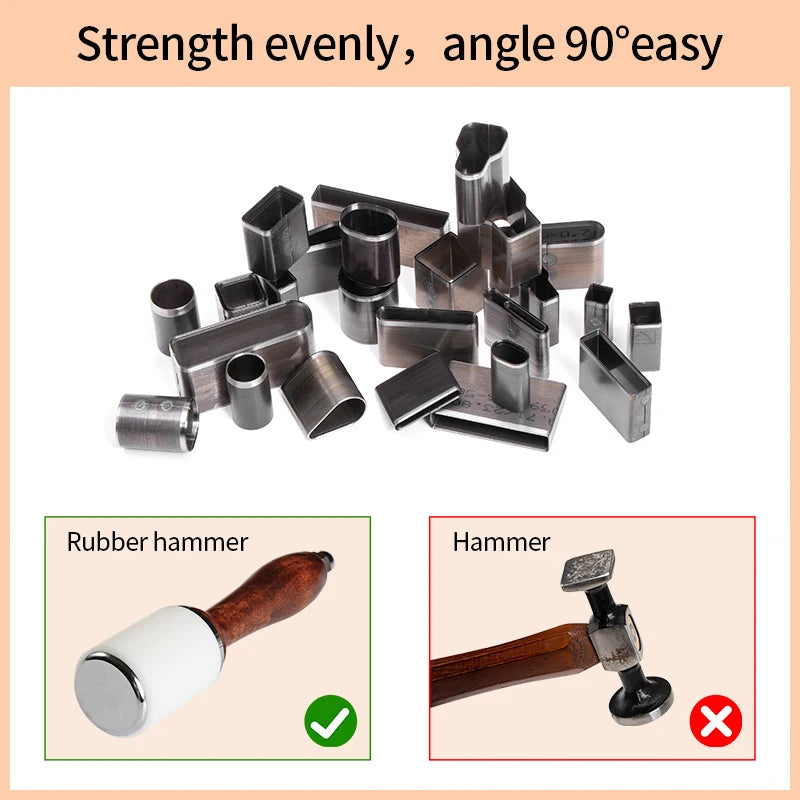 WUTA 7Pcs Sharp Leather Cutting Die Leather Circle Stencil Cutter Mold Round Hollow Hole Punch Set Paper Leather Craft Tools