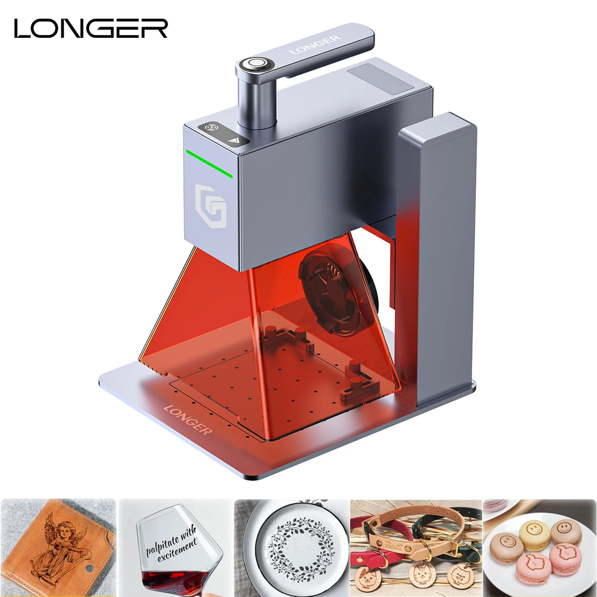 LONGER NANO PRO 6W 12W Portable Laser Engraver Handheld Laser Engraving Machine for Wood Acrylic Leather Metal DIY Crafts Gifts LightBurn LaserGRBL Compatible