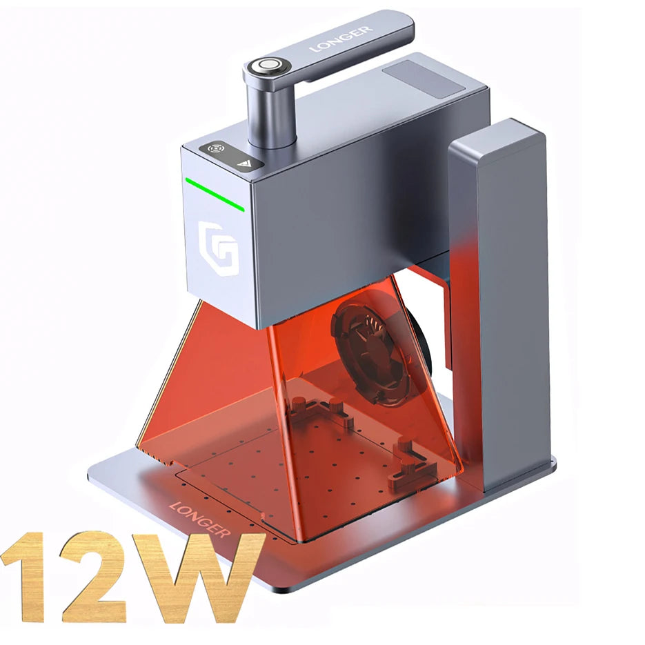 LONGER NANO PRO 6W 12W Portable Laser Engraver Handheld Laser Engraving Machine for Wood Acrylic Leather Metal DIY Crafts Gifts LightBurn LaserGRBL Compatible