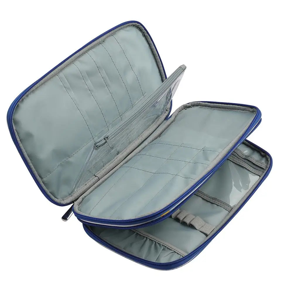 Knitting Needles Case Travel Pouch Organizer Storage Bag for Circular Knitting Needles Scissors Crochet Hooks Sewing Accessories