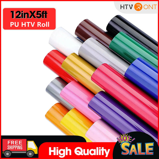 HTVRONT 12"X 5ft/30x152cm Heat Transfer Matte   DIY Craft Iron on HTV Roll Film