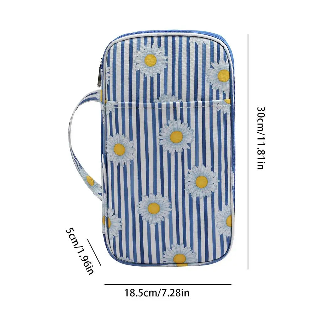 Knitting Needles Case Travel Pouch Organizer Storage Bag for Circular Knitting Needles Scissors Crochet Hooks Sewing Accessories