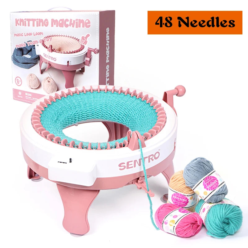 Manual Automatic Knitting Machine DIY Wool Crochet Scarf Sweater Adult Children Hats Socks Artifact Knitting Tools 22/40/48 Need