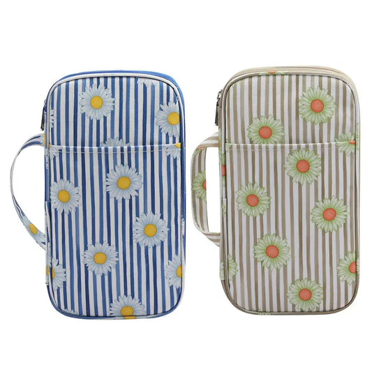 Knitting Needles Case Travel Pouch Organizer Storage Bag for Circular Knitting Needles Scissors Crochet Hooks Sewing Accessories